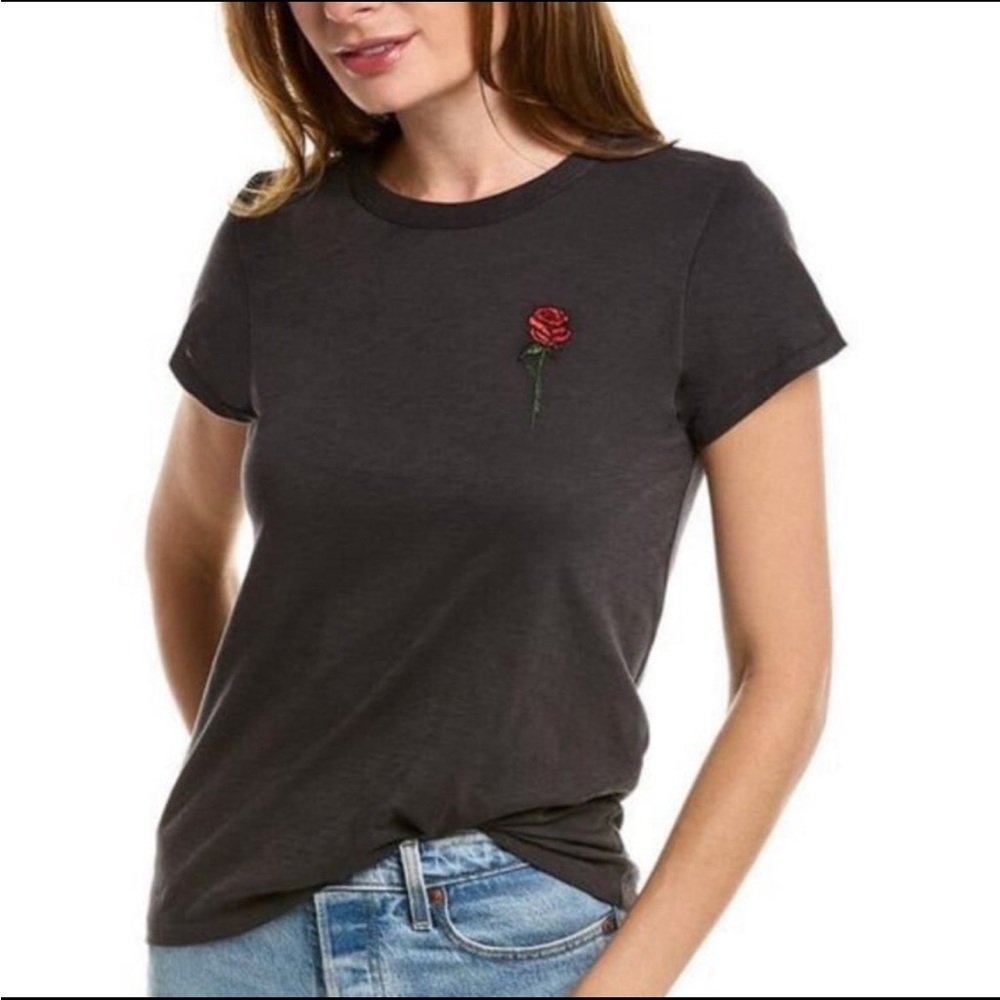 Rag & Bone Rose Script Jersey Tee - image 1